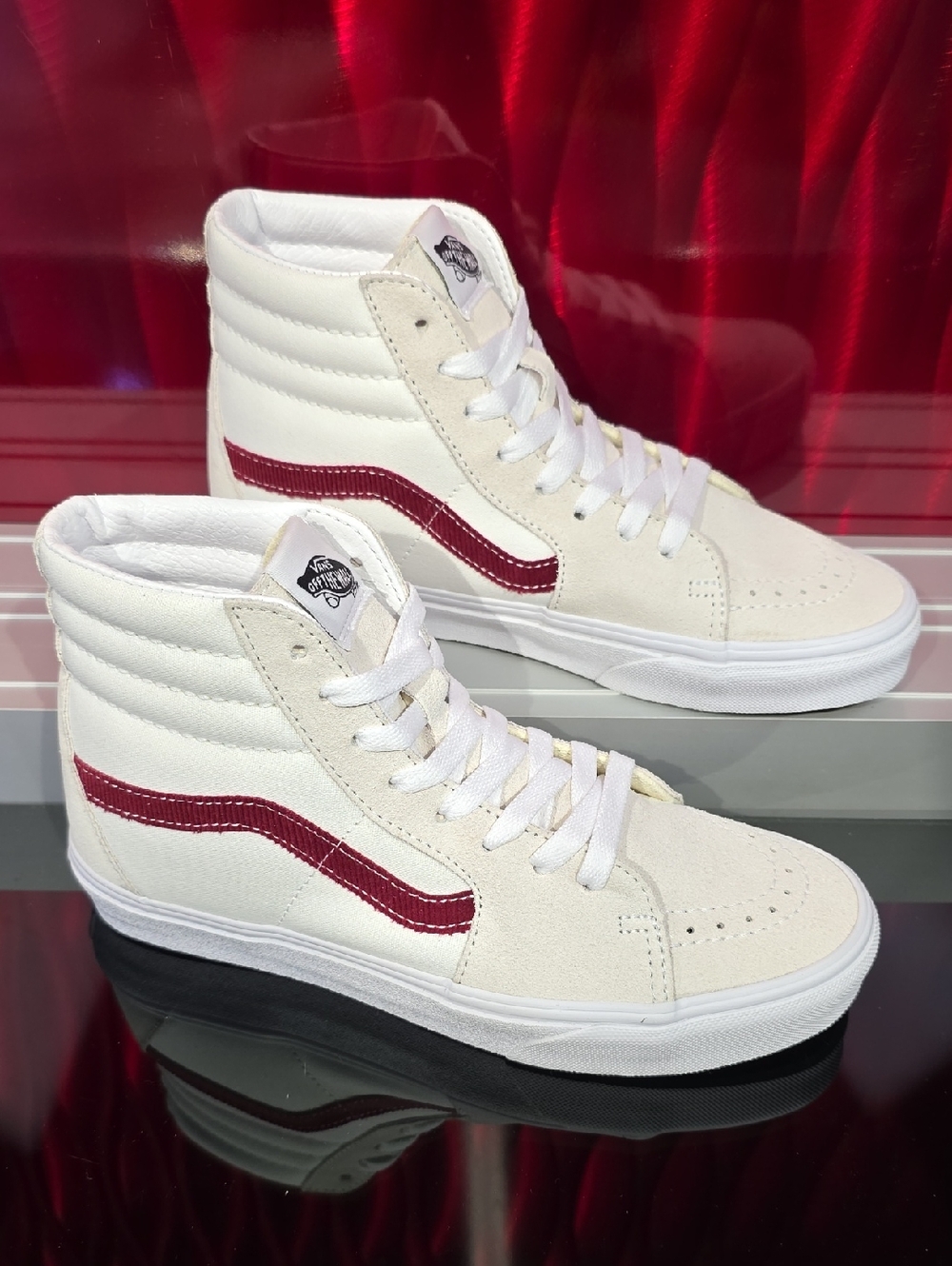 Vans Sk8 Hi Rumba Red True White Men’s 6.5 Women’s 8 Cord High Top